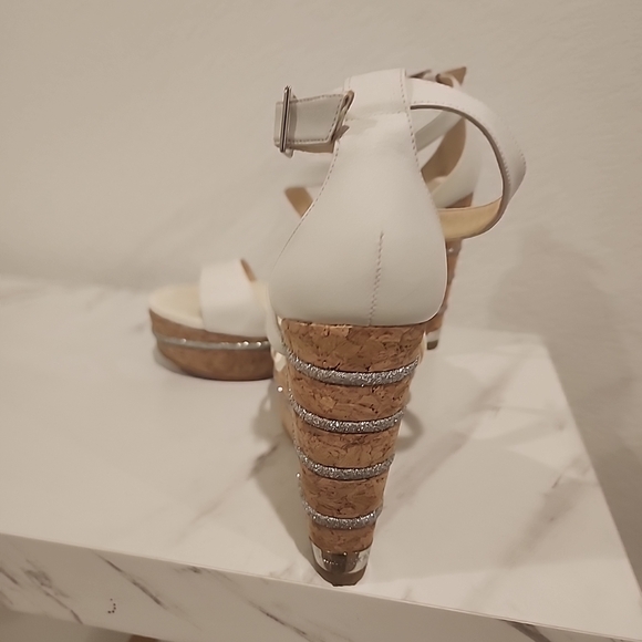 Jimmy Choo Shoes - Elegant White Platform Sandals